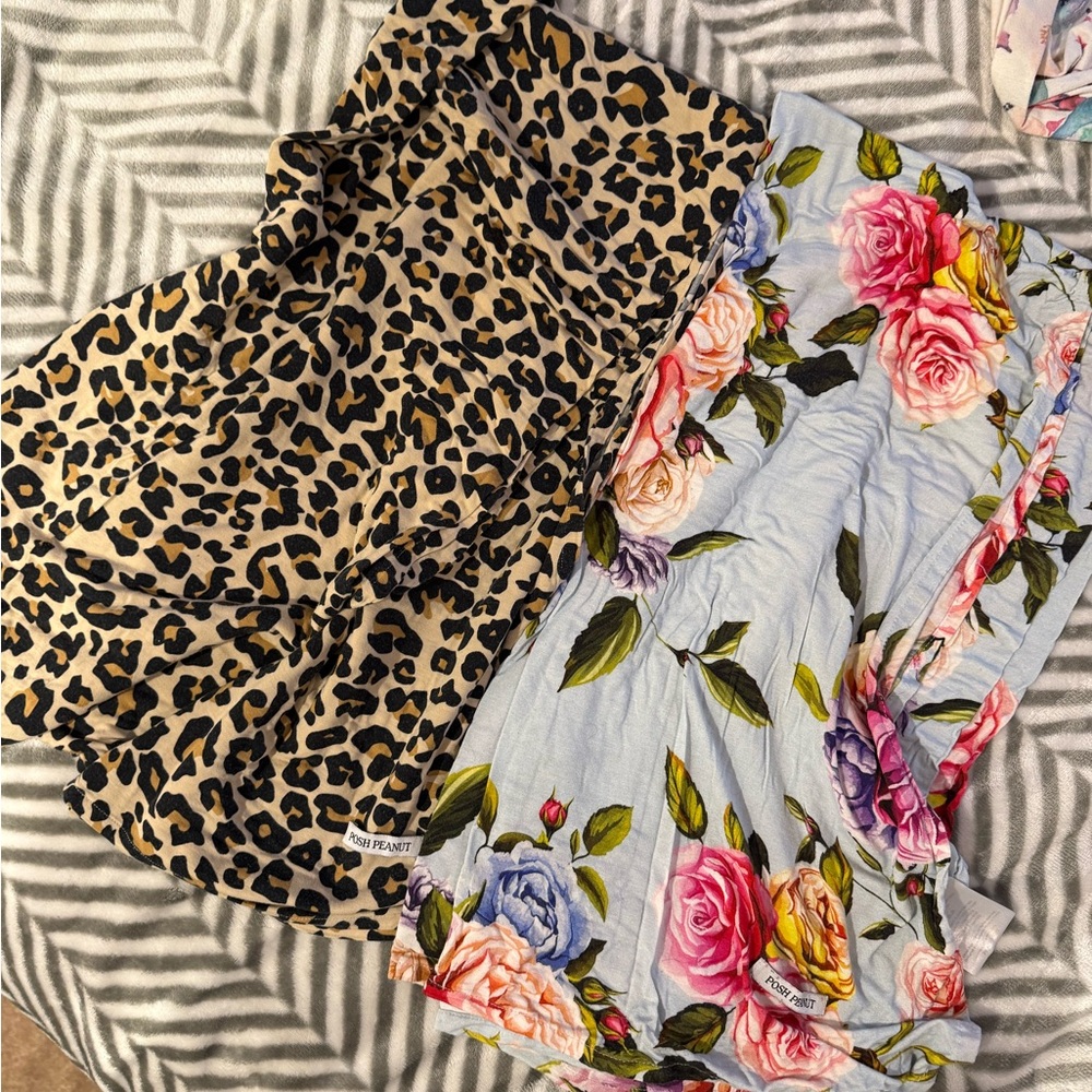 Posh peanut swaddles Leopard and Floral Print